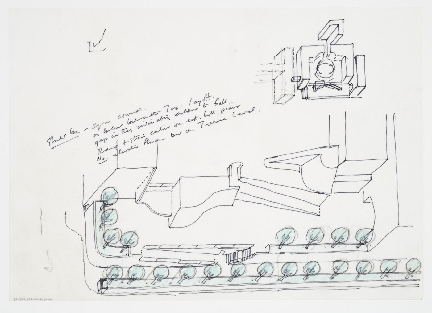 Staatsgalerie, Stuttgart, Germany: axonometrics