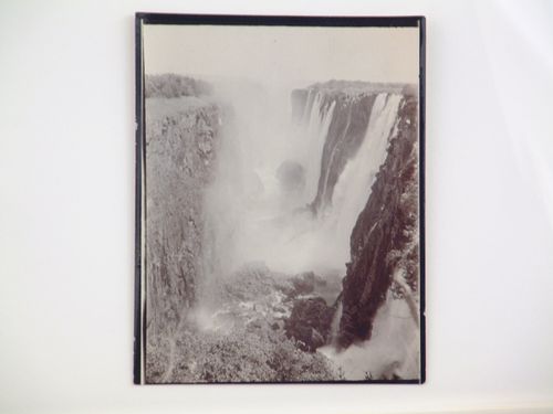 View of Victoria Falls, Zambezi River, crossing the border between Victoria Falls, Zimbabwe and Livingstone, Zambia
