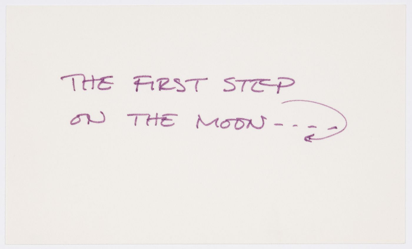 The first step on the moon....