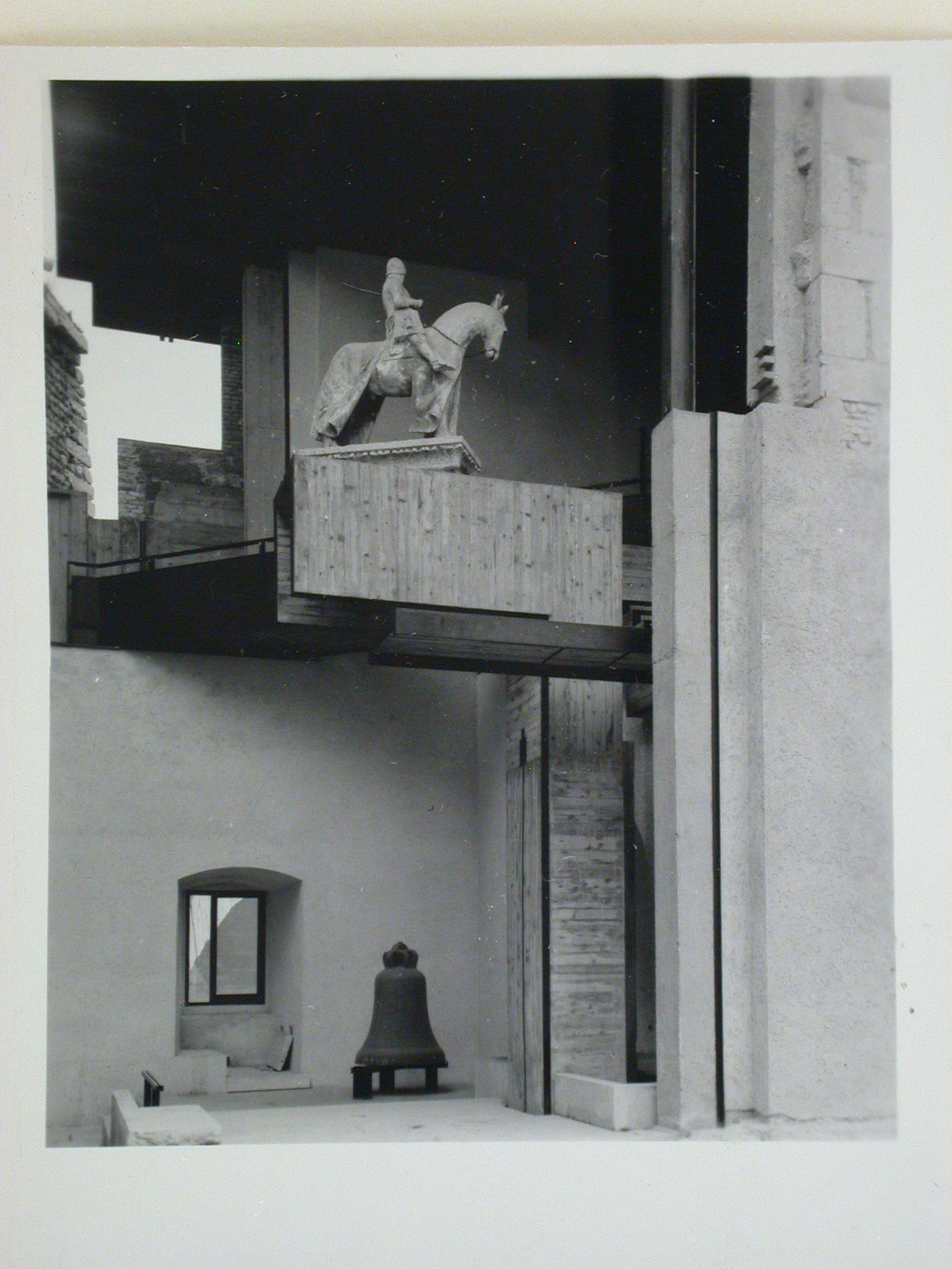 View of the Can Grande della Scala Statue, from the ground floor, Museo di Castelvecchio, Verona, Italy