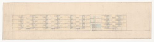 Elevation, probably for Hellerhof Housing Estate, Frankfurt am Main, Germany