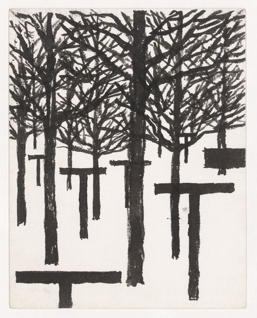 Painting for Berlin Night depicting Female Park Attendants, Park of the Angels