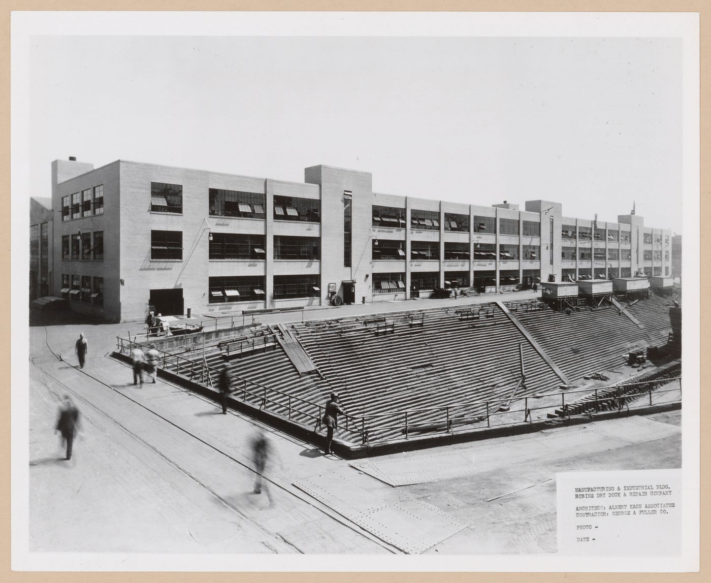 View of the Manufacturing and Storage Building under construction, Robins Dry Dock and Repair Company Assembly Plant, Brooklyn, New York