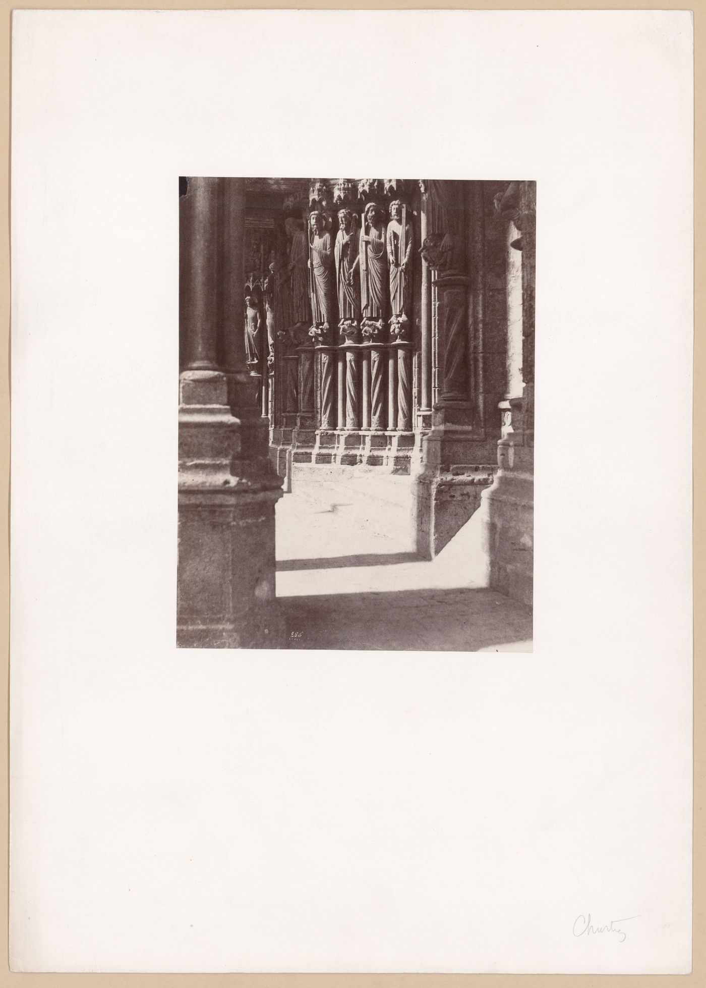 Detail of south portal at Chartres Cathedral, Chartres, France