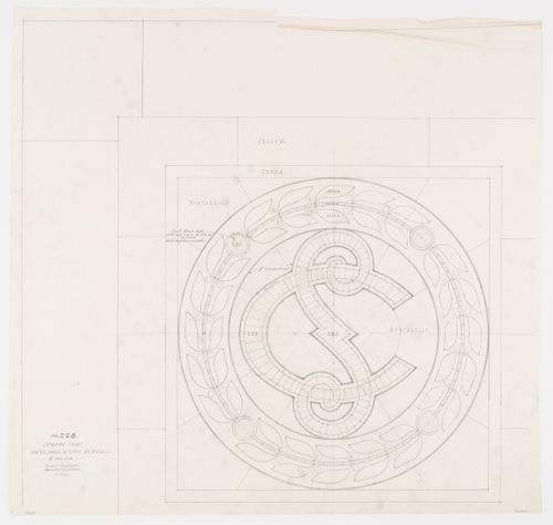 Détails du panneau central du plancher pour le hall principal, Cour suprême du Canada, Ottawa, Ontario, Canada (1937-1953, 1977)