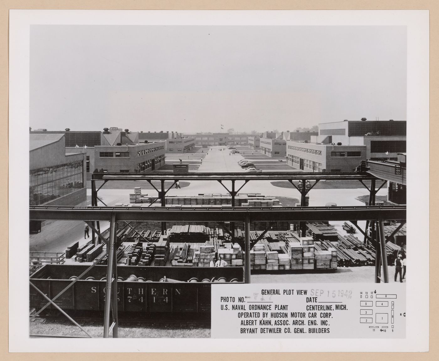 General view of the United States Naval Ordnance Assembly Plant, Center Line, Michigan
