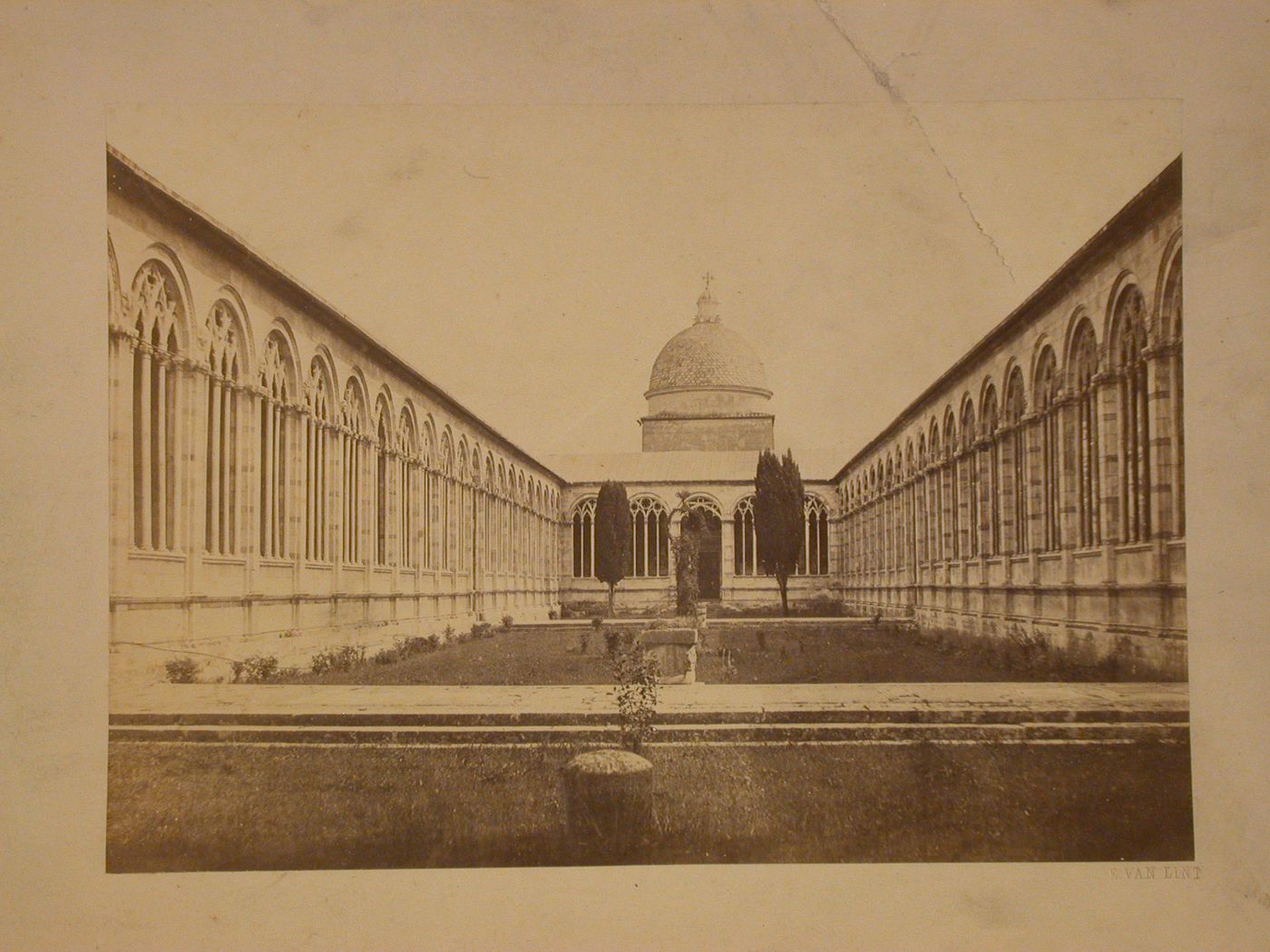 View of the Campo santo di Pisa, Italy