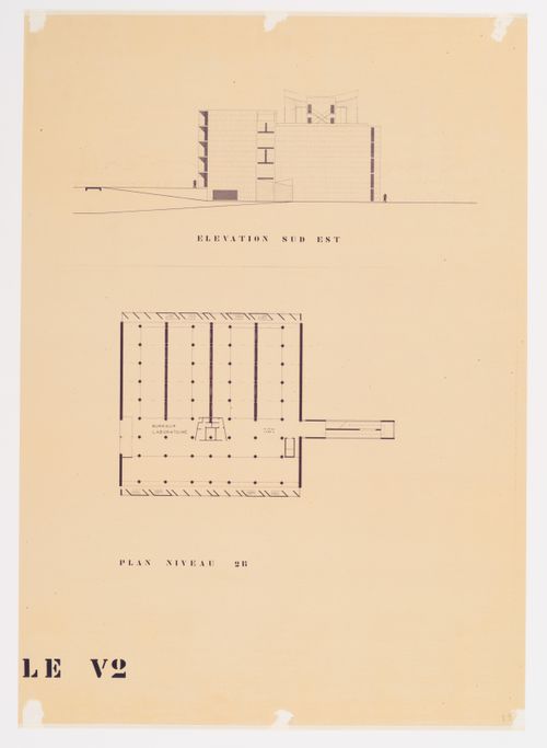 Presentation drawing for the Museum of Knowledge, Sector 1, in Chandigarh, India