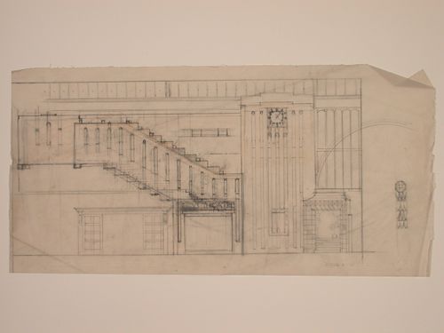 Elevation, probably for a theatre
