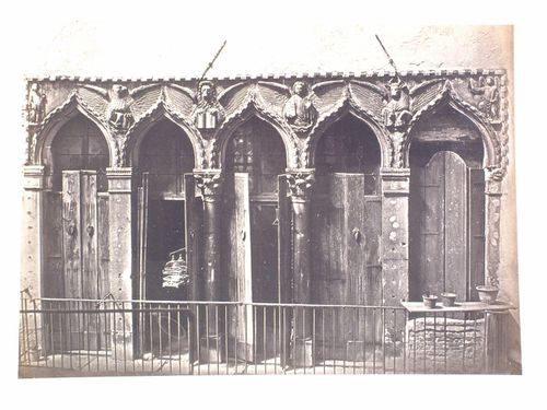 View of the Four Evangelist on a House at the Ponte del Forner, Venice, Italy