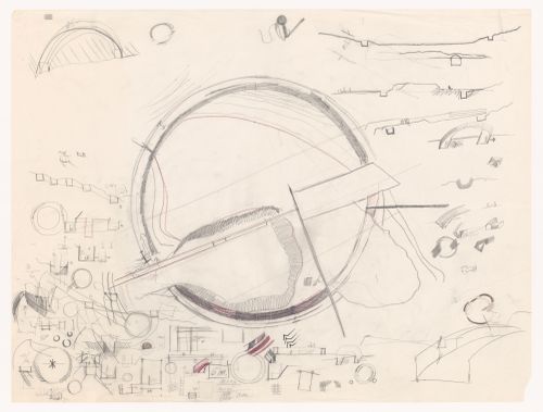 Sketches for Riqualificazione cava di San Carlo [Redevelopment San Carlo quarry], San Vincenzo, Livorno, Italy