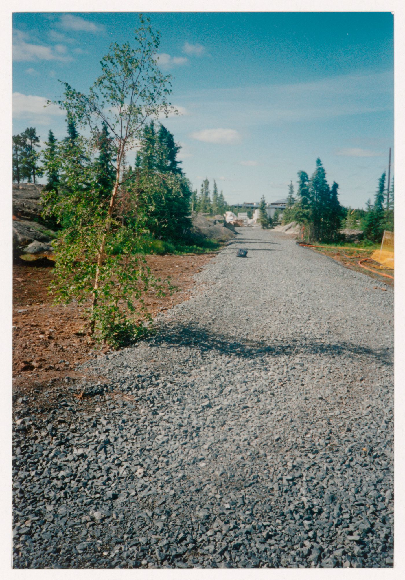 View of landscape regeneration, Northwest Territories Legislative Assembly Building, Yellowknife, Northwest Territories