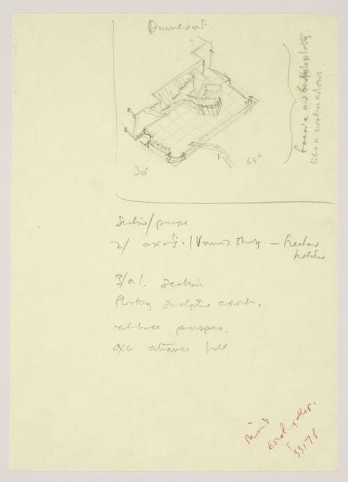 Nordrhein-Westfalen Museum, Dusseldorf, Germany: axonometric conceptual sketch