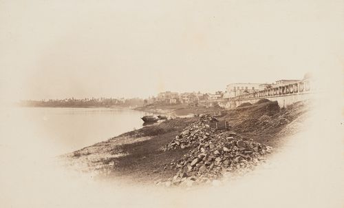 Distant View of Chandannagar from the Hooghly River, India