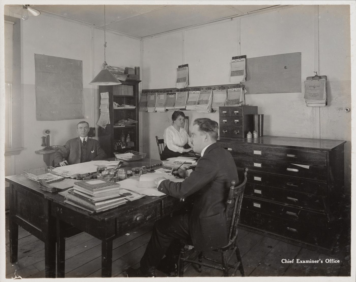 Interior view of chief examiner's office at the Energite Explosives Plant No. 3, the Shell Loading Plant, Renfrew, Ontario, Canada