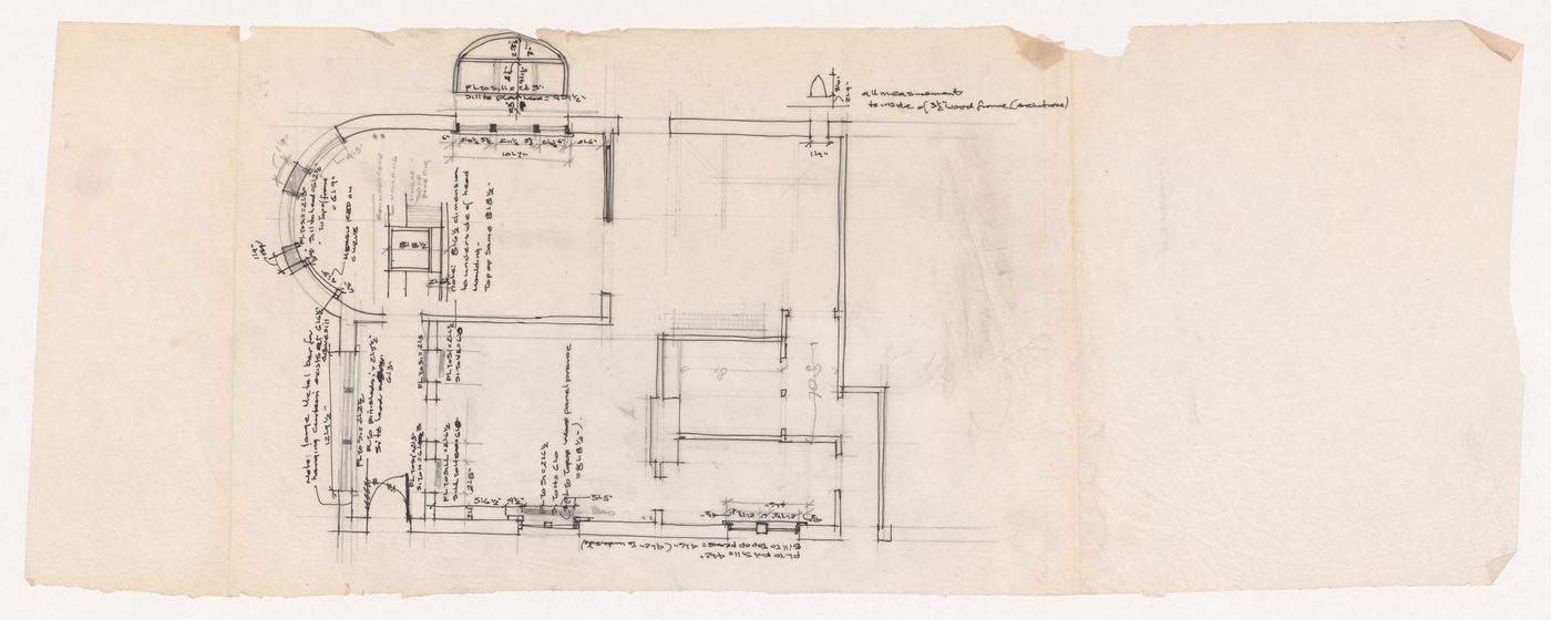 Sketch plan for Van Ginkel House, Winnipeg, Manitoba