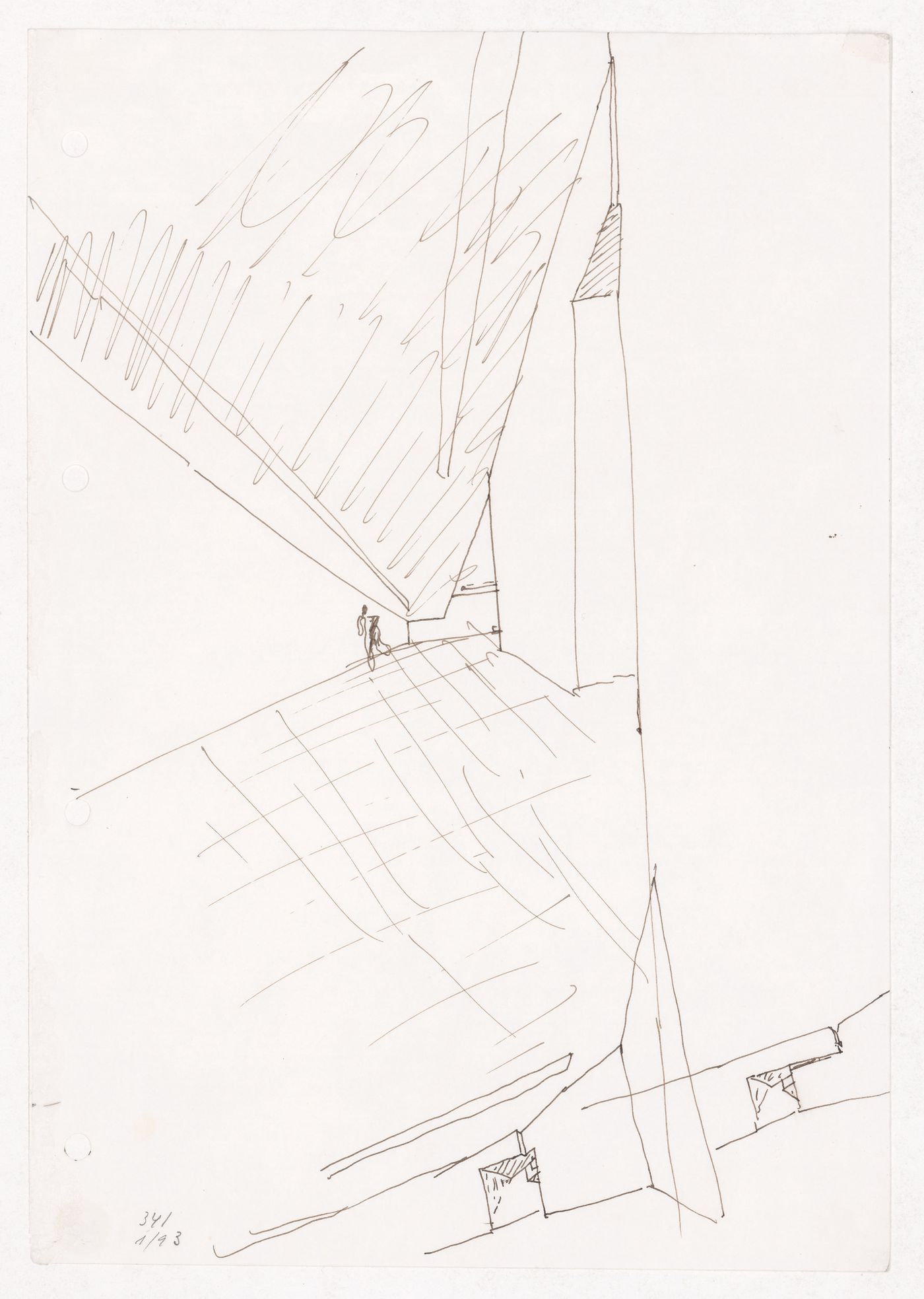 Sketch perspectives for Centro Galego de Arte Contemporânea, Santiago de Compostela, Spain