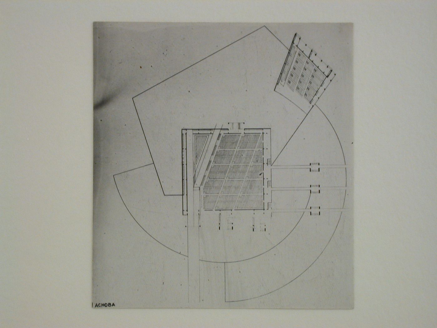 Photograph of a plan for a competition [?] for a Palace of Soviets, Moscow