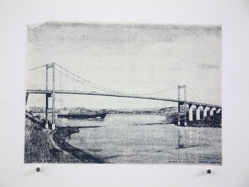 Artistic rendering of the proposed Simon Bolivar suspension bridge over the Panama canal