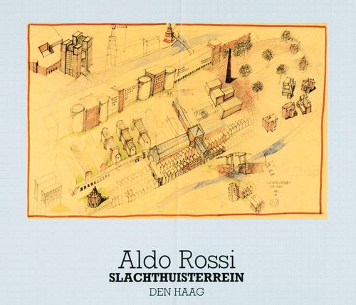Monographie sur le projet "Piano particolareggiato per un complesso residenziale e di uffici" montrant en couverture un dessin d'Aldo Rossi