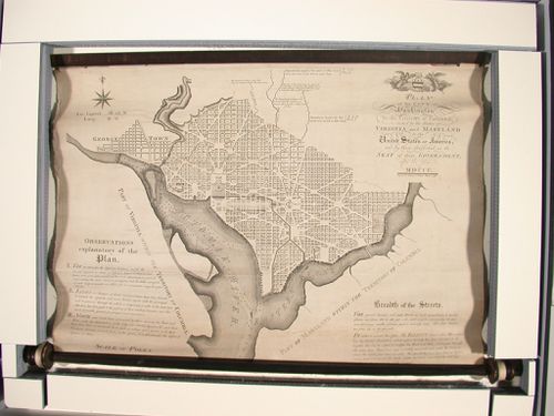 Map of the city of Washington, D.C. : George Walker's (1734-1807) broadside description of the Washington area (London, 1793)