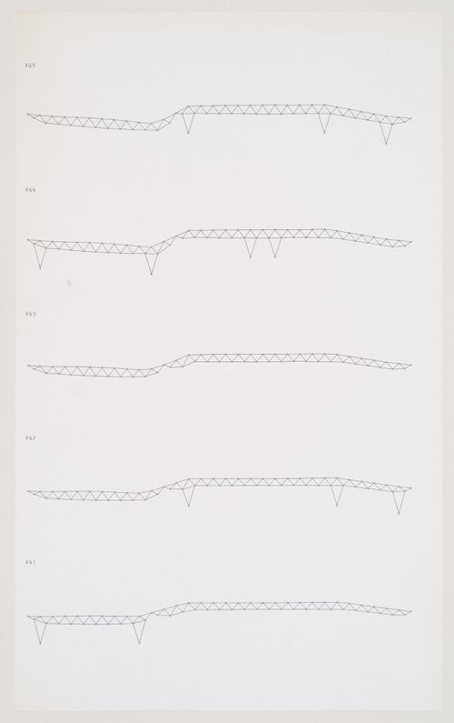 Space frame sections (X41-X45), Odawara Municipal Sports Complex, Odawara, Kanagawa, Japan