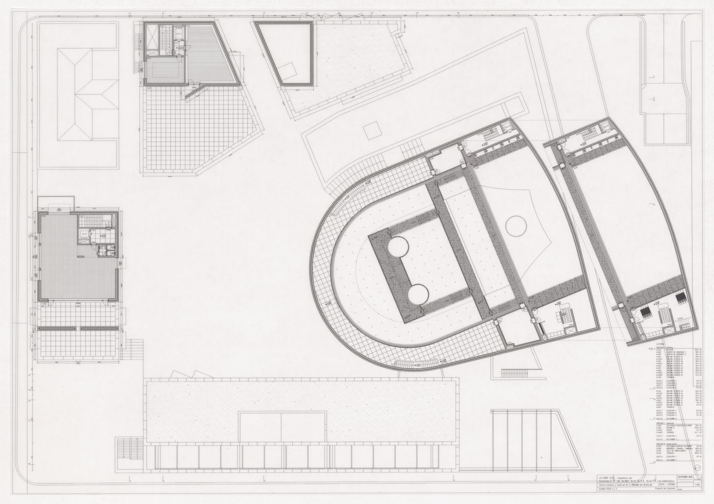 Fourth and fifth floor plan for Centro Cultural Manzana del Revellin, Ceuta, Spain