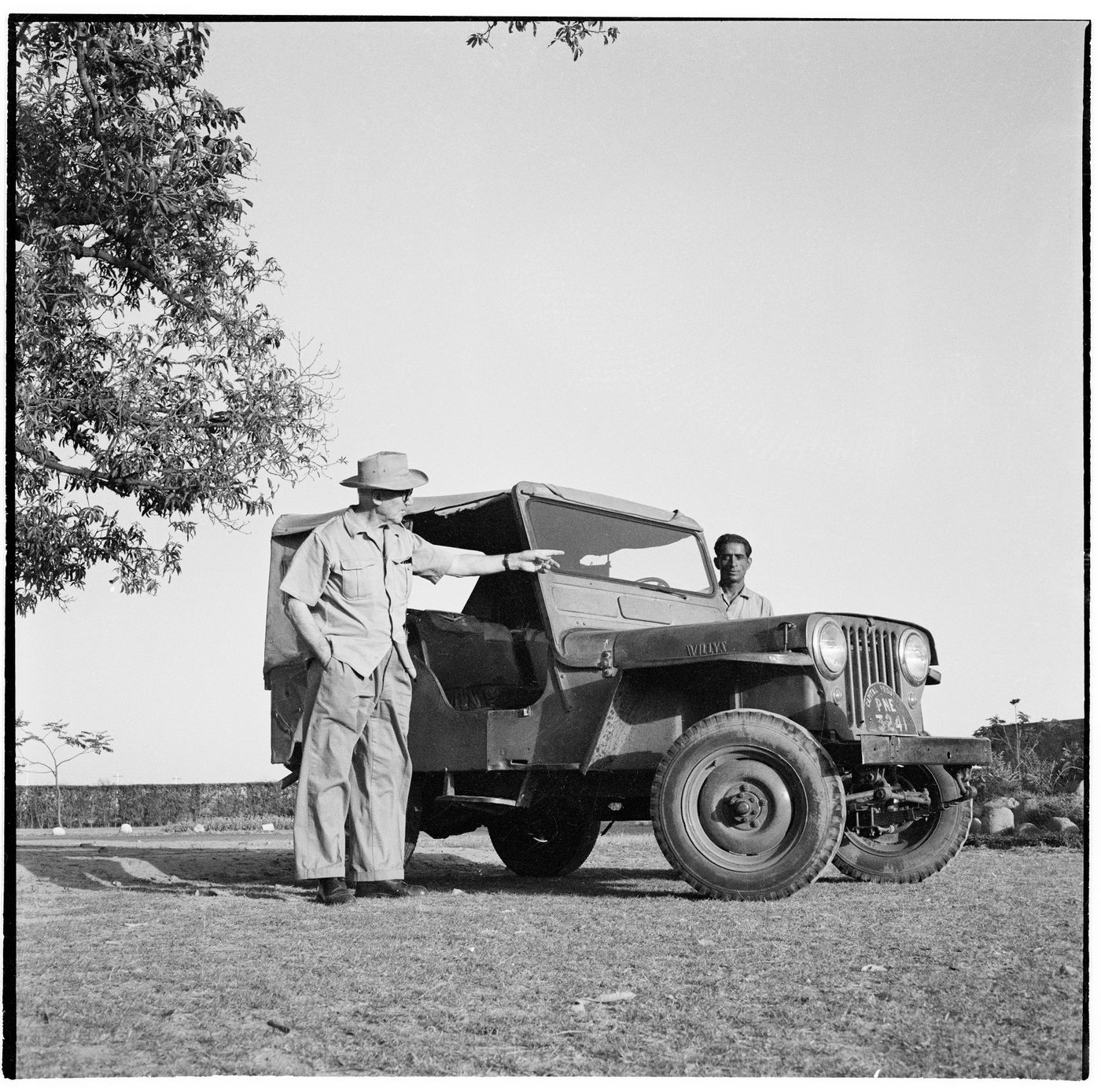 Le Corbusier visiting the site of Chandigarh