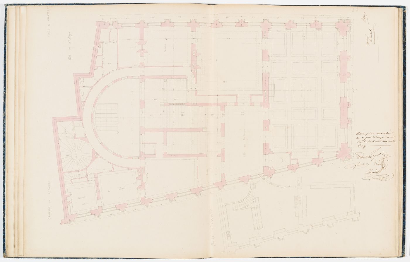 Contract drawing for the Chambre des Notaires: First floor plan