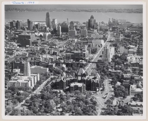 Queen's park in foreground (Ontario Legislative Building), Toronto, Ontario