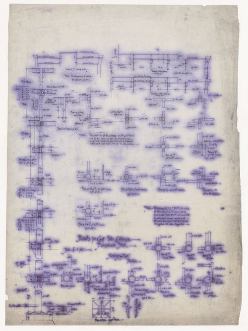 Monadnock Block, Chicago: Details for cast iron column connections