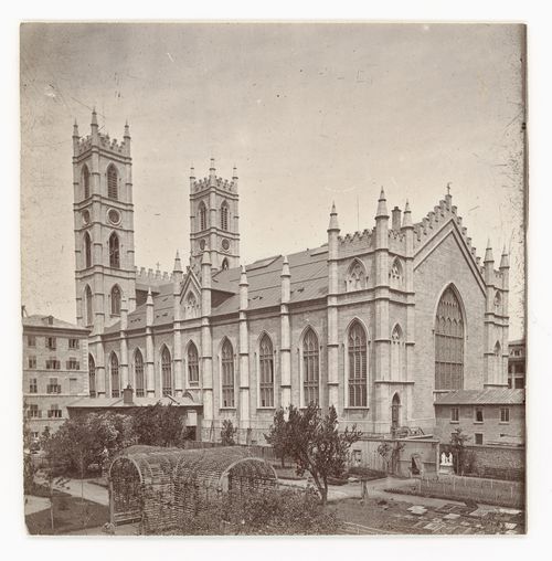 Notre Dame Church from the Seminary Garden, Montréal, Québec
