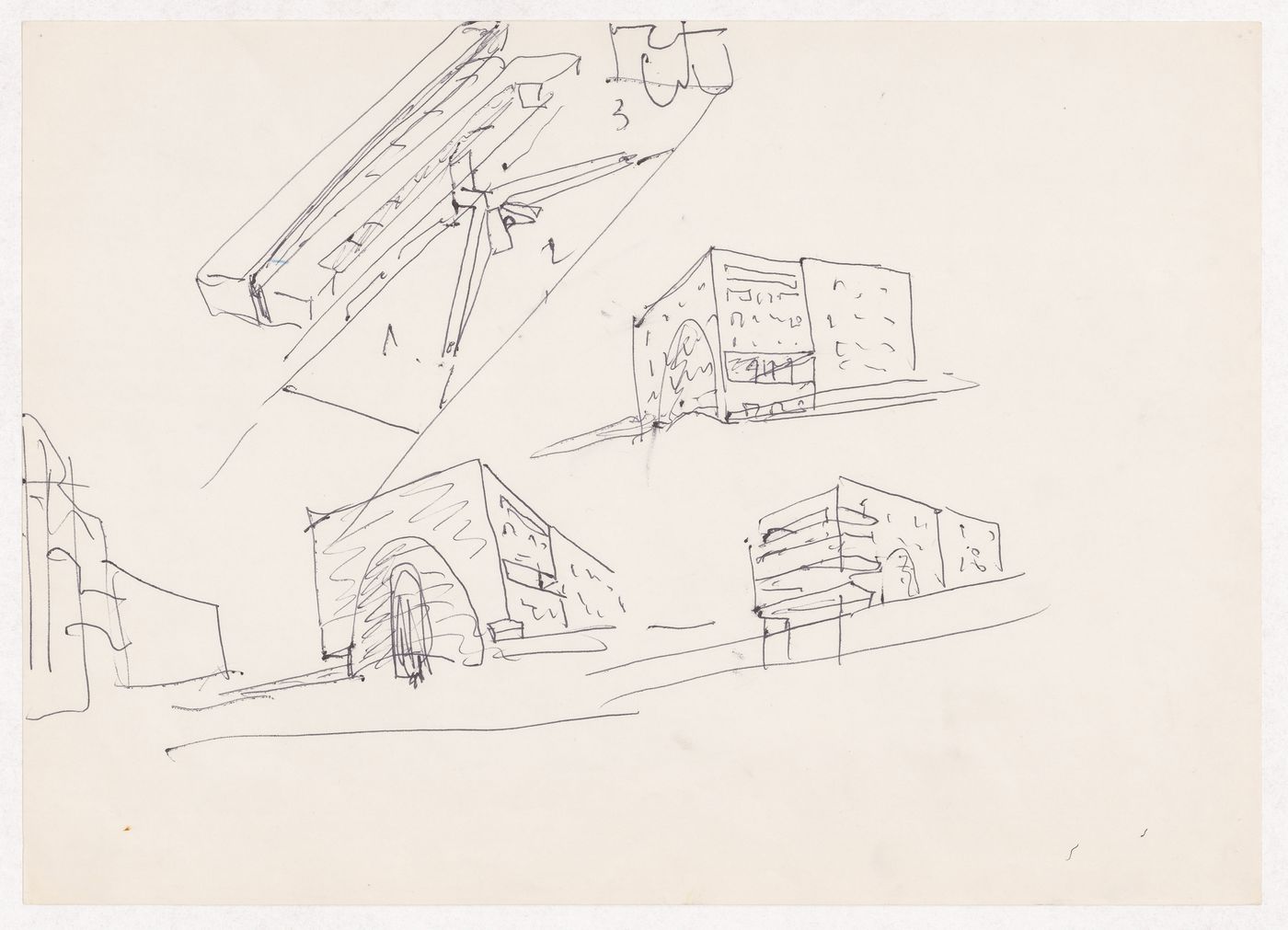 Sketch perspectives for Concurso, Block 121, Schlesisches Tor, Berlin, Germany