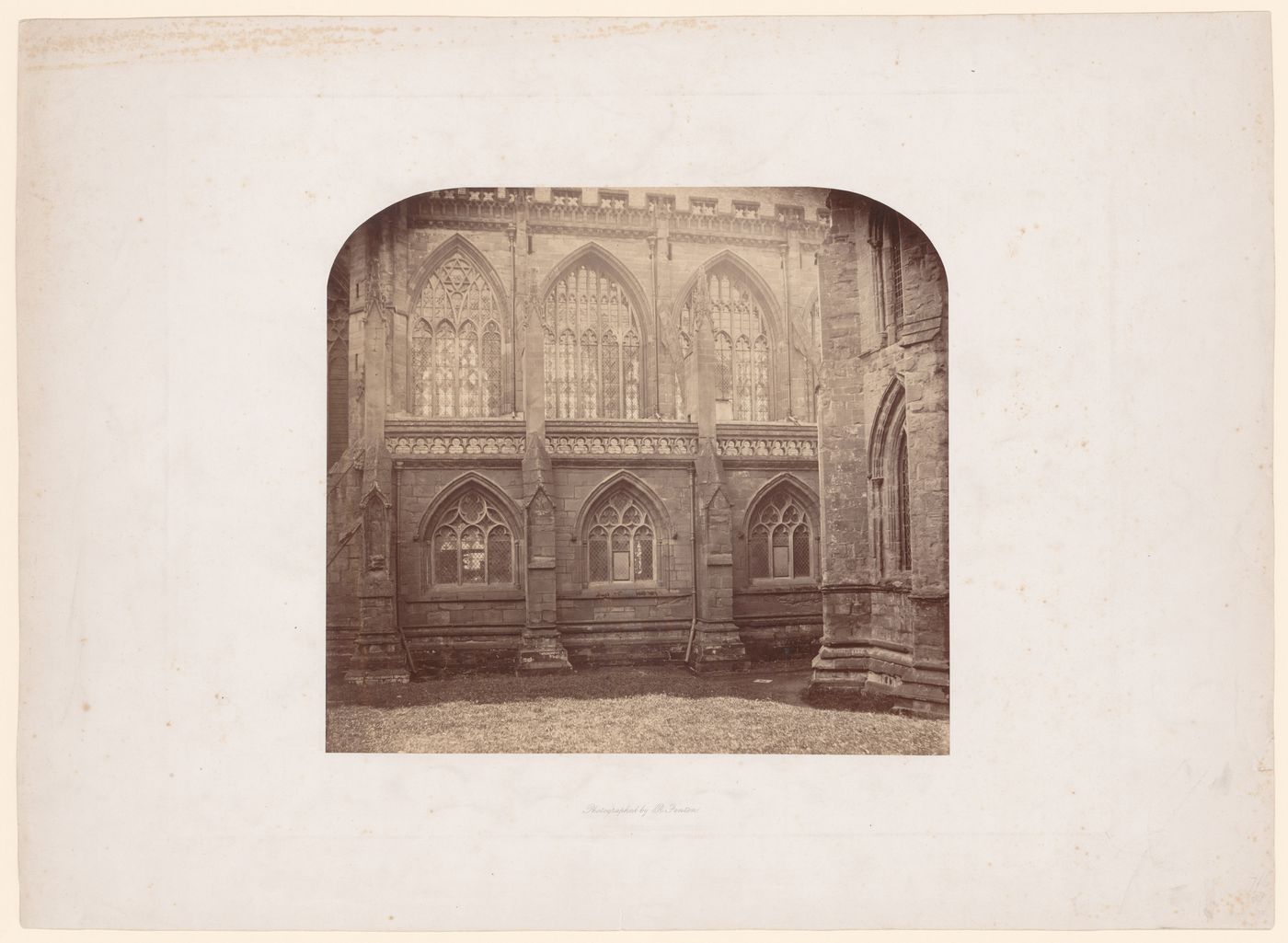 Exterior detail of the Choir and portion of Chapter House, Lincoln Cathedral, Lincoln, England
