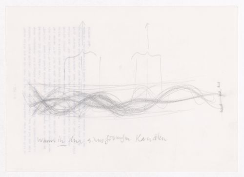 Competition for Park Avenida Diagonal, Barcelona: Conceptual drawings, including site plans, plans, and sections