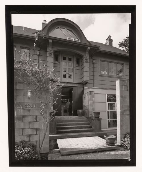 Henriquez House, Vancouver: View across the "Moat" to the Front Entrance, 1993