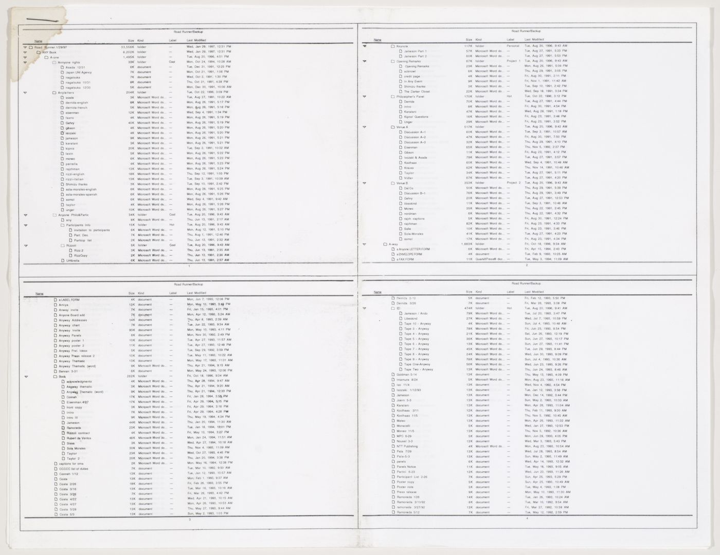 Anyone Corporation diskette index storage