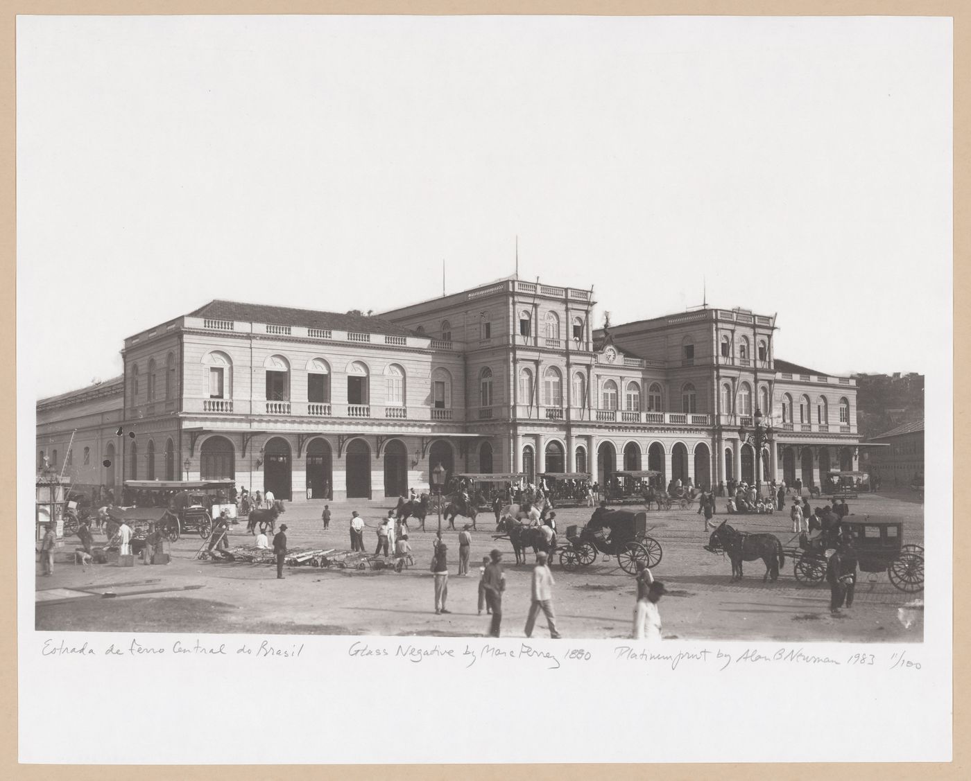 Brazili Brazil Central Railroad building and street, Brazil