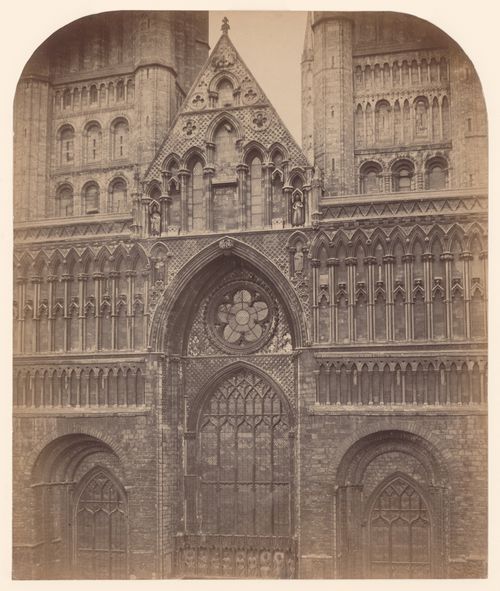Detail of west front, Lincoln Cathedral, Lincoln, England