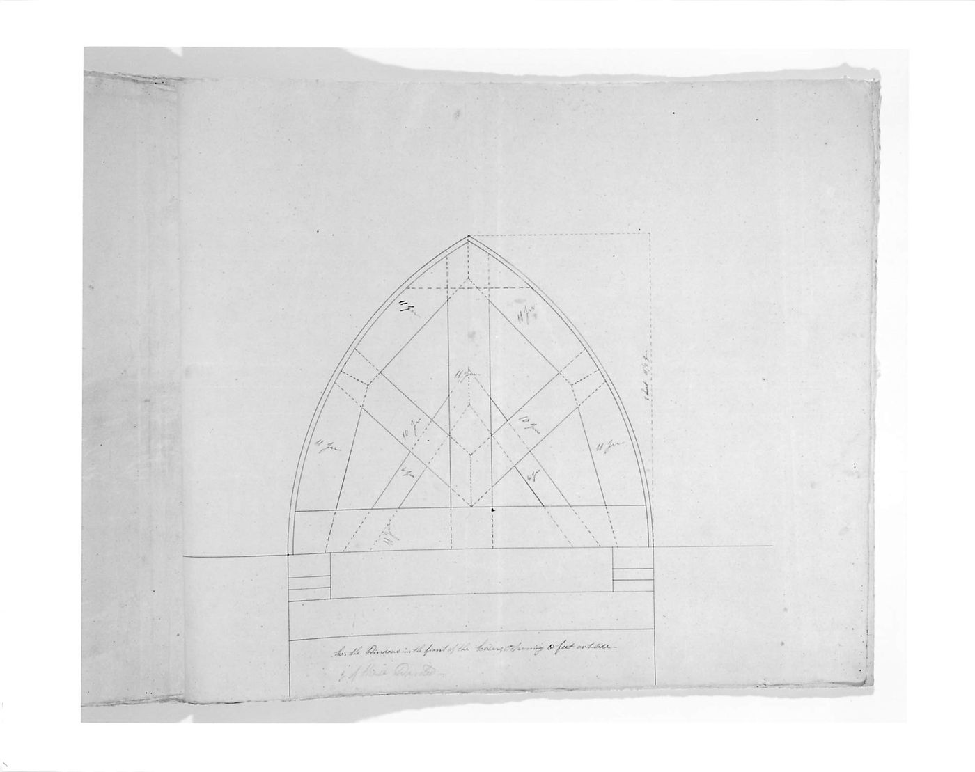 Elevation for structural supports for the construction of the tower windows for Notre-Dame de Montréal; verso: Elevation for structural supports for the construction of the tower windows for Notre-Dame de Montréal