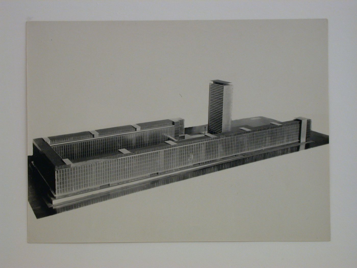 Photograph of a model for the Building of Industry, Sverdlovsk, Soviet Union (now Ekaterinburg, Russia)