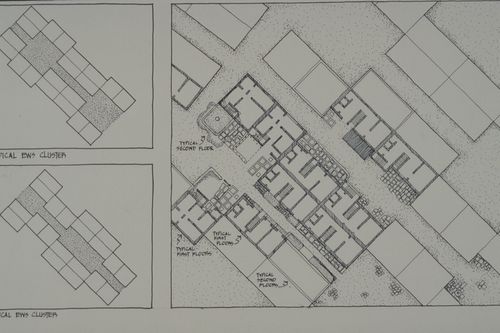 Floor plans of Economically Weaker Sections houses for the Aranya Housing Project, Indore, India