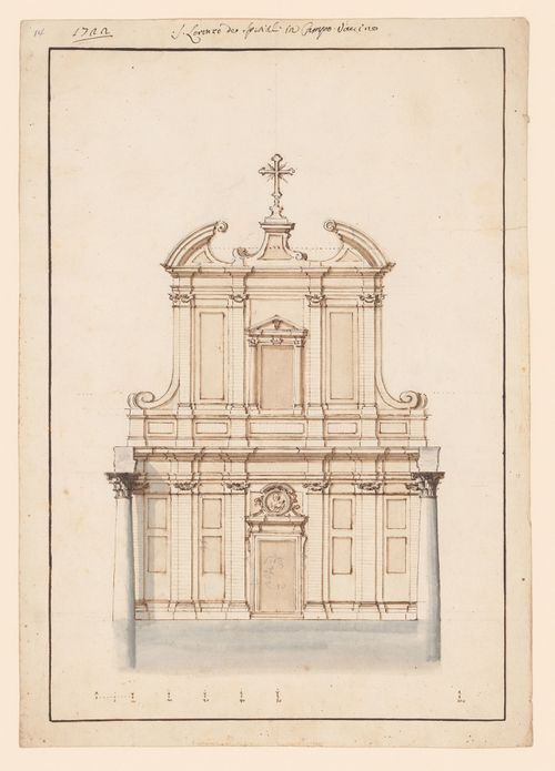 Elevation for the façade of San Lorenzo in Miranda, Rome