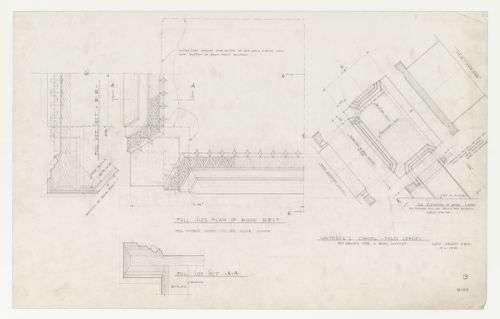 Wayfarers' Chapel, Palos Verdes, California: Plans, sections and elevations for the book support for the chapel altar