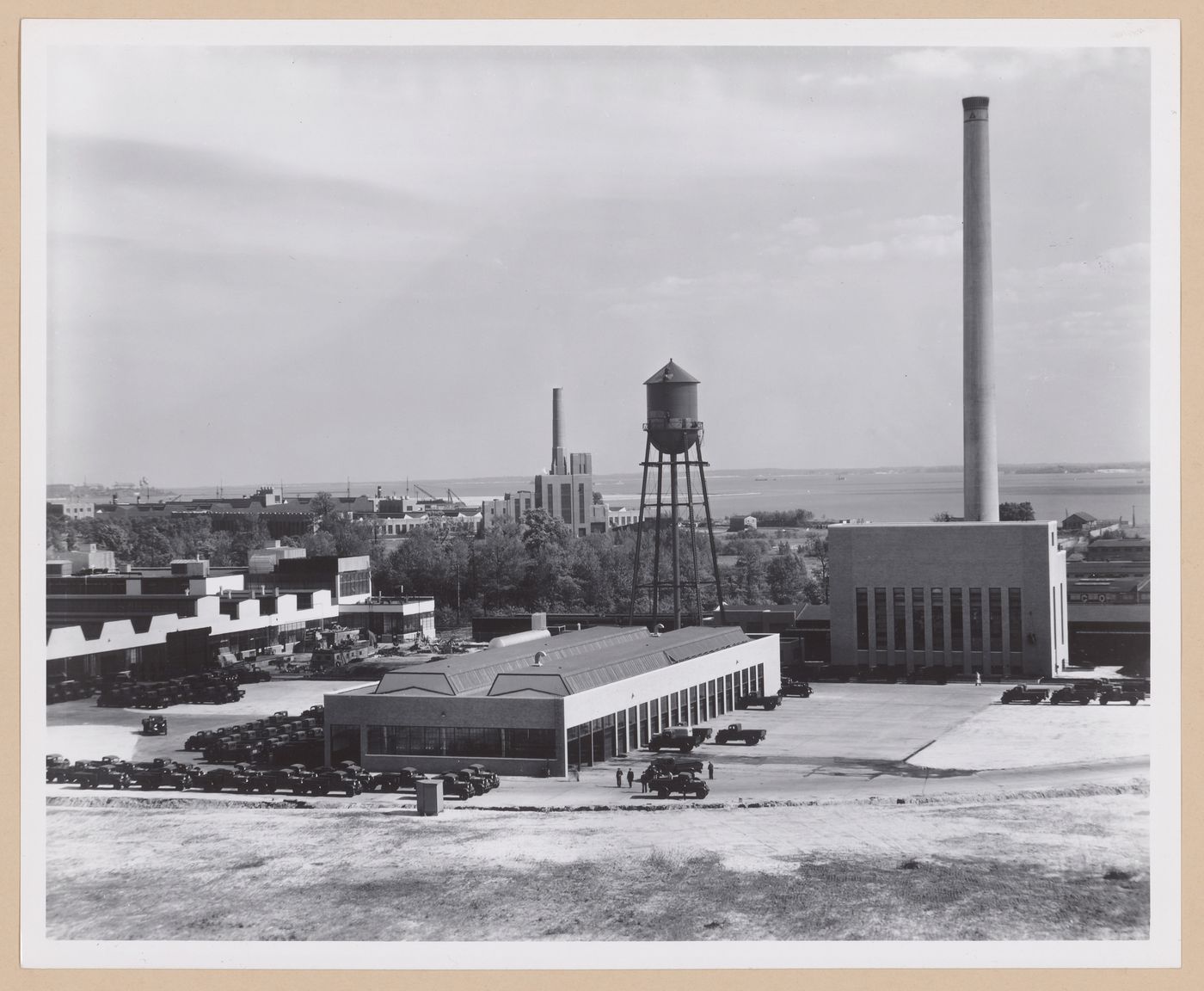 Aerial [?] view of the Automobile Assembly Plant, General Motors Corporation Chevrolet division, Baltimore, Maryland