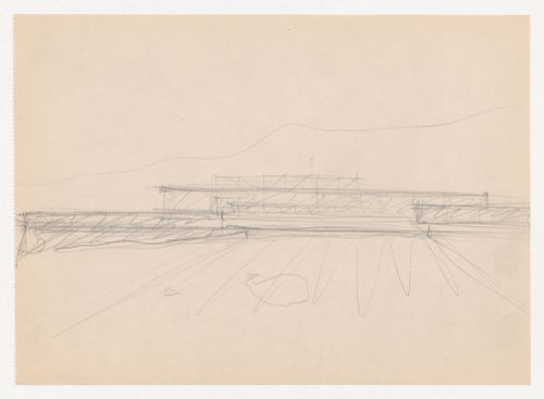 Sketch for the principal elevation for Museum for a Small City