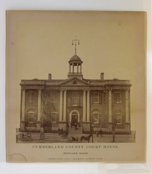 Cumberland County Court House, Portland Maine, Erected 1816. Taken down 1858