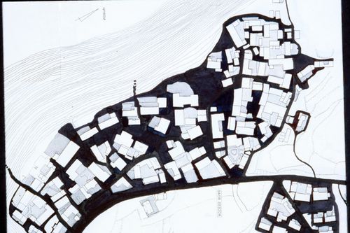 Site plan used of "Village Upgrading" training package based on research paper "Housing a Billion: Volume 2: Village Upgrading: Jianlu, China"