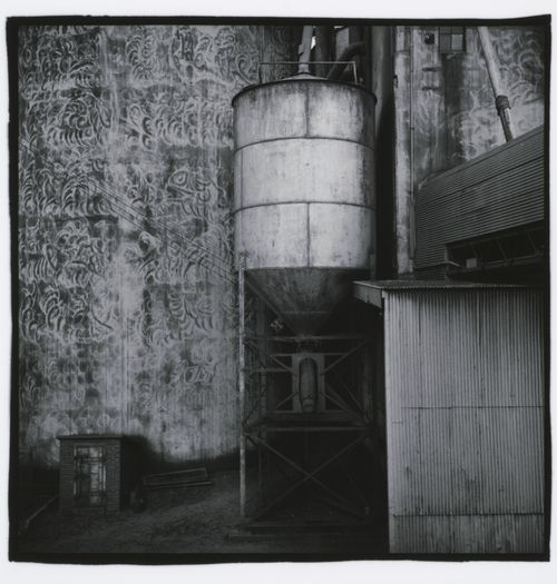 Close-up view of tank with chute, Minneapolis, Minnesota
