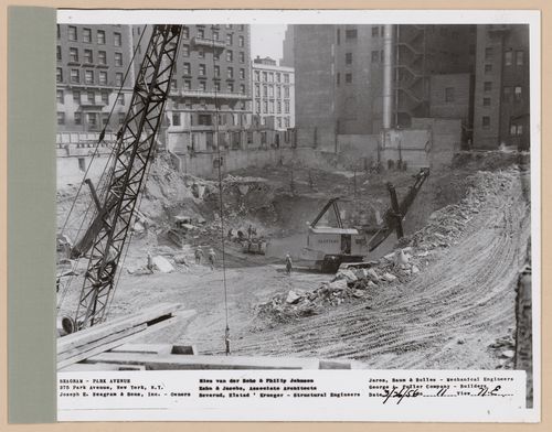 Seagram building under construction, 375 Park avenue, New York, N.Y., north-east view